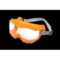 Honeywell S3820 Uvex Strategy Indirect Vent Over The Glasses Goggles With Hot Orange Light Weight Soft Frame, Clear Uvextra Anti